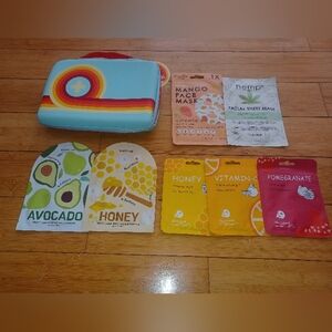 Colorful Skincare Mask Set with Rainbow Pouch